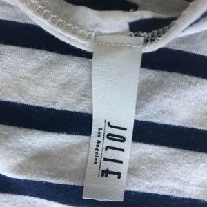 Jolie Los Angeles Striped Crop Shirt Size Small